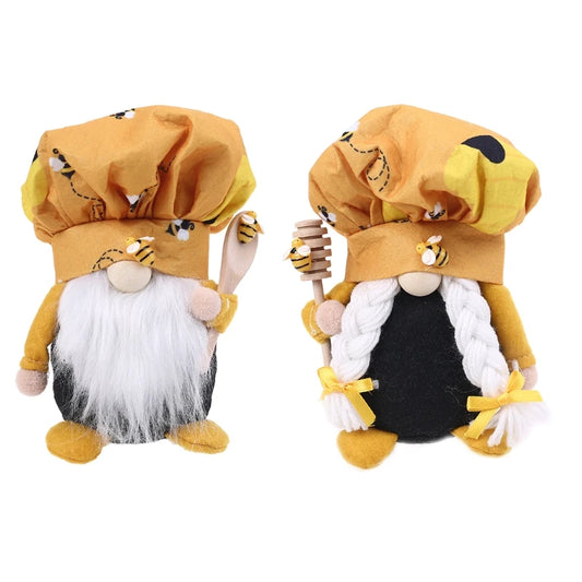 2024 New Bumble Bee Gnome Scandinavian Tomte Nisse Dwarf Swedish Elf Figurines Home Farmhouse Kitchen Decorations