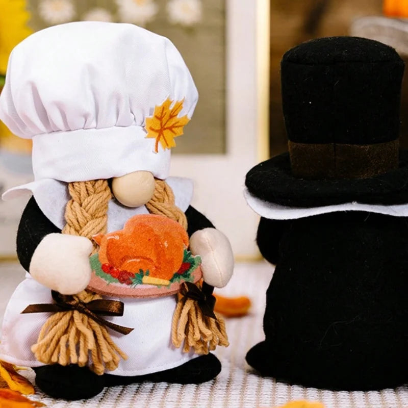 1 piece, Autumn Thanksgiving Chef Doll Plush Doll Scene Decoration Room Decoration Home Decoration Festival Decoration