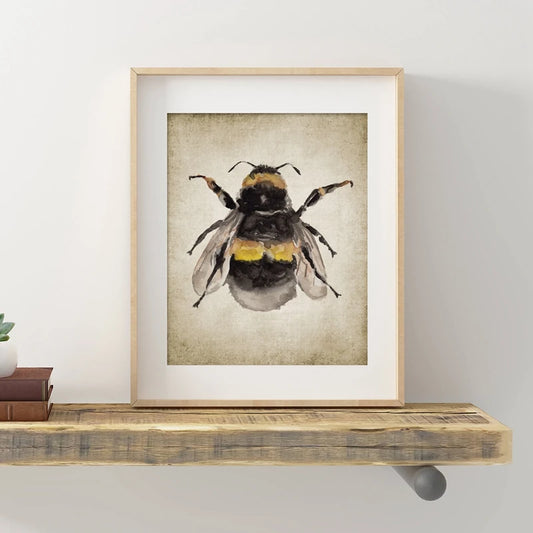 Bumble Bee Wall Art Canvas Painting Posters Prints Insect Nature Farmhouse Entomology Kids Room Decoration Home Decor